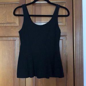 Black Cotton Tank Top